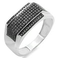 thumbnail image 1 of Dazzlingrock Collection 0.48 Carat (ctw) Sterling Silver Black Diamond Men's Flashy Hip Hop Pinky Ring 1/2 CT, Size 8.5, 1 of 1