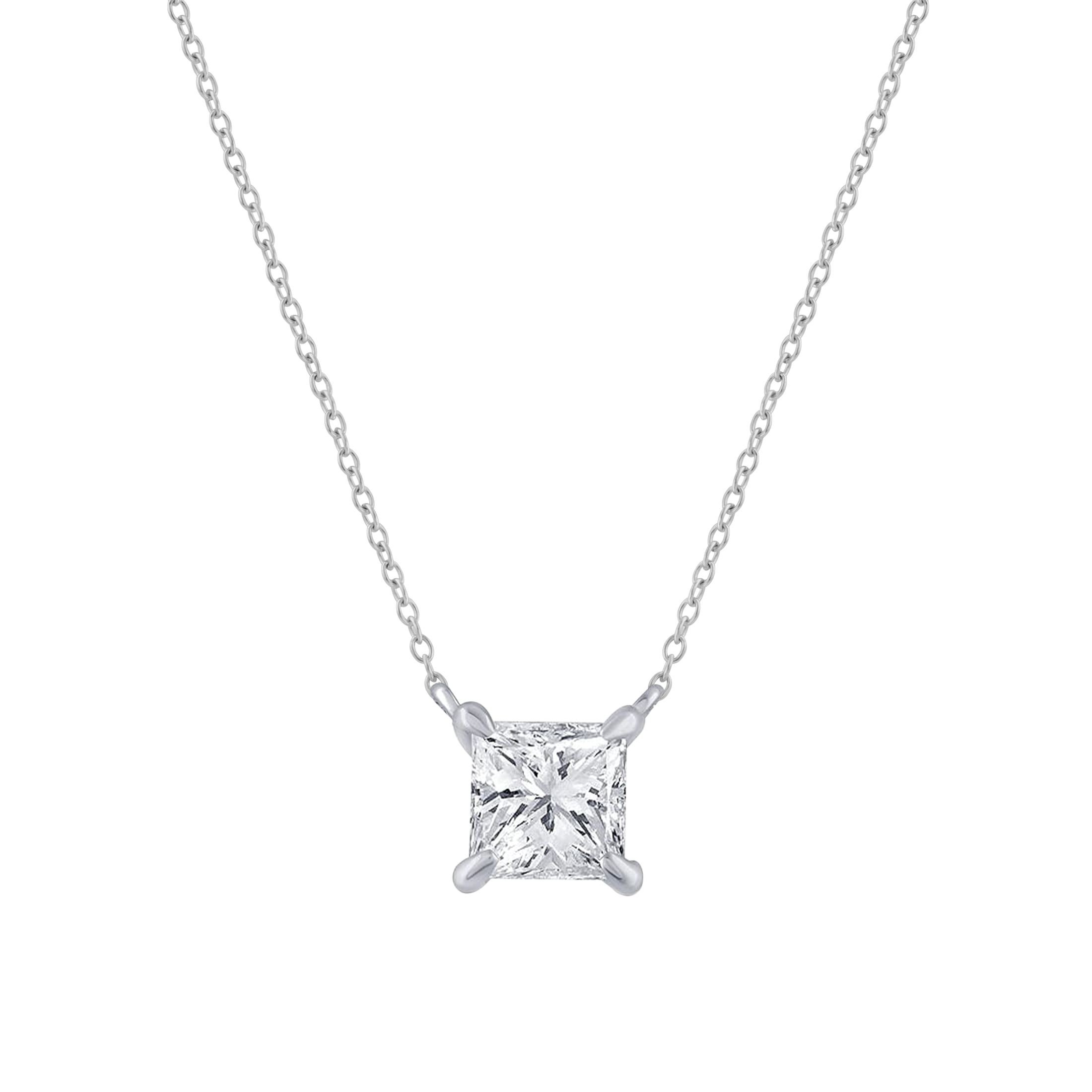 Dazzlingrock Collection 0.50 Carat Princess Lab Grown White Diamond 4 ...