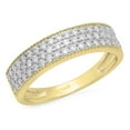 thumbnail image 1 of Dazzlingrock Collection 0.50 Carat (ctw) 10K Round White Diamond Ladies Bridal Wedding Band 1/2 CT, Yellow Gold, Size 6, 1 of 1