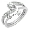 thumbnail image 1 of Dazzlingrock Collection 0.50 Carat (ctw) 14K Diamond Ladies Swirl Bridal Engagement Ring Set 1/2 CT, White Gold, Size 9.5, 1 of 8