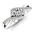 thumbnail image 1 of Dazzlingrock Collection 0.50 Carat (ctw) 14K Round Diamond Two Stone Bridal Engagement Ring 1/2 CT, White Gold, Size 10, 1 of 1