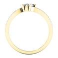 thumbnail image 1 of Dazzlingrock Collection 0.50 Carat (ctw) 14K Round Diamond Two Stone Bridal Engagement Ring 1/2 CT, Yellow Gold, Size 10, 1 of 3