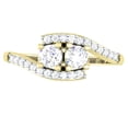 thumbnail image 1 of Dazzlingrock Collection 0.50 Carat (ctw) 14K Round Diamond Two Stone Bridal Engagement Ring 1/2 CT, Yellow Gold, Size 7, 1 of 4