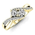 thumbnail image 1 of Dazzlingrock Collection 0.50 Carat (ctw) 14K Round Diamond Two Stone Bridal Engagement Ring 1/2 CT, Yellow Gold, Size 8, 1 of 1