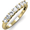 thumbnail image 1 of Dazzlingrock Collection 0.50 Carat (ctw) 14K Round White Diamond 7 Stone Bridal Wedding Band 1/2 CT, Yellow Gold, Size 8.5, 1 of 1
