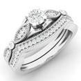 thumbnail image 1 of Dazzlingrock Collection 0.50 Carat (ctw) 14K Round White Diamond Ladies Bridal Engagement Ring Set 1/2 CT, White Gold, Size 4.5, 1 of 4