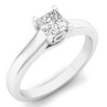 thumbnail image 1 of Dazzlingrock Collection 0.50 Carat (ctw) 14K White Diamond Ladies Lucida Setting Bridal Ring 1/2 CT, White Gold, Size 8.5, 1 of 4