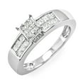 thumbnail image 1 of Dazzlingrock Collection 0.50 Carat (ctw) 14k Princess Diamond Ladies Bridal Ring Engagement 1/2 CT, White Gold, Size 8.5, 1 of 1