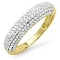thumbnail image 1 of Dazzlingrock Collection 0.50 Carat (ctw) 14k Round White Diamond Ladies Anniversary Wedding Band 1/2 CT, Yellow Gold, Size 9, 1 of 1