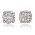 thumbnail image 1 of Dazzlingrock Collection 0.50 Carat (ctw) 18K Round White Diamond Ladies Cluster Stud Earrings 1/2 CT, Rose Gold, 1 of 1