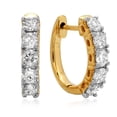 thumbnail image 1 of Dazzlingrock Collection 0.50 Carat (ctw) 18K Round White Diamond Ladies Huggies Hoop Earrings, Yellow Gold, 1 of 1