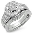 thumbnail image 1 of Dazzlingrock Collection 0.50 Carat (ctw) Sterling Silver Round Diamond Split Shank Bridal Engagement Ring Set 1/2 CT, Size 4.5, 1 of 1