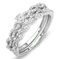 thumbnail image 1 of Dazzlingrock Collection 0.50 carat (ctw) 14k Round Cut Diamond Ladies Bridal Engagement Ring Matching Wedding Set 1/2 CT, White Gold, Size 9, 1 of 1