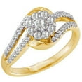 thumbnail image 1 of Dazzlingrock Collection 0.55 Carat (ctw) 14K Round White Diamond Bridal Halo Engagement Ring 1/2 CT, Yellow Gold, Size 9, 1 of 1