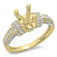 thumbnail image 1 of Dazzlingrock Collection 0.55 Carat (ctw) 14K Round White Diamond Bridal Semi Mount Engagement Ring 1/2 CT, Yellow Gold, Size 9.5, 1 of 1