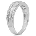 thumbnail image 1 of Dazzlingrock Collection 0.60 Carat (ctw) 10K Round & Baguette Diamond Ladies Bridal Wedding Band Ring, White Gold, Size 8, 1 of 2