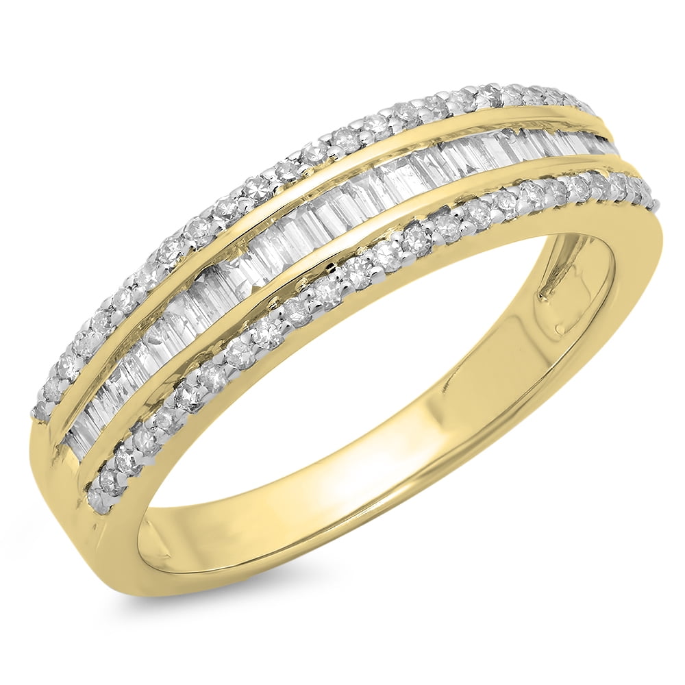 Dazzlingrock Collection 10k Yellow Gold Infinity Twist Heart Ring With Round Diamonds - 1/10 Ct. Total Weight - View #10