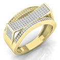 thumbnail image 1 of Dazzlingrock Collection 0.60 Carat (ctw) 10K Round Diamond Men's Hip Hop Micro Pave Wedding Band, Yellow Gold, Size 13, 1 of 4