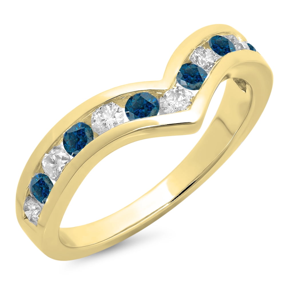DazzlingRock Collection Donna 18k Oro Rosa Tondo Blu