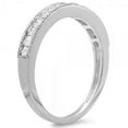 thumbnail image 1 of Dazzlingrock Collection 0.60 Carat (ctw) 14K Princess Cut Diamond Ladies Millgrain Anniversary Wedding Band Stackable Ring, White Gold, Size 9, 1 of 3
