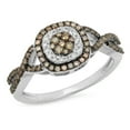 thumbnail image 1 of Dazzlingrock Collection 0.60 Carat (ctw) 14K Round Champagne & White Diamond Bridal Engagement Ring, White Gold, Size 9, 1 of 6
