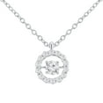 thumbnail image 1 of Dazzlingrock Collection 0.60 Carat (ctw) Round Flickering White Diamond Dancing Style Pendant for Women with 18 Inch Silver Chain in 14K White Gold, 1 of 1
