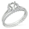 thumbnail image 1 of Dazzlingrock Collection 0.65 Carat (ctw) 14K Round Cut Diamond Halo Bridal Semi Mount Engagement Ring Set, White Gold, Size 7.5, 1 of 1