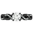 thumbnail image 1 of Dazzlingrock Collection 0.65 Carat (ctw) Black Rhodium Plated 14K Diamond Crossover Swirl Engagement Ring, White Gold, Size 9.5, 1 of 1
