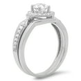 thumbnail image 1 of Dazzlingrock Collection 0.75 Carat (Ctw) 14K Round Diamond Ladies Bridal Halo Engagement Ring Set 3/4 CT, White Gold, Size 8, 1 of 3