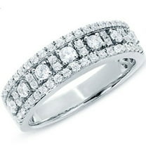 Dazzlingrock Collection 0.75 Carat (ctw) 14K Round White Diamond Ladies Wedding Band 3/4 CT, White Gold, Size 7
