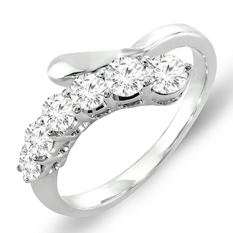 LADIES RING 0.75CT ROUND DIAMOND 14K WHITE GOLD LADIES RING 0.75CT ROUND DIAMOND 14K WHITE GOLD