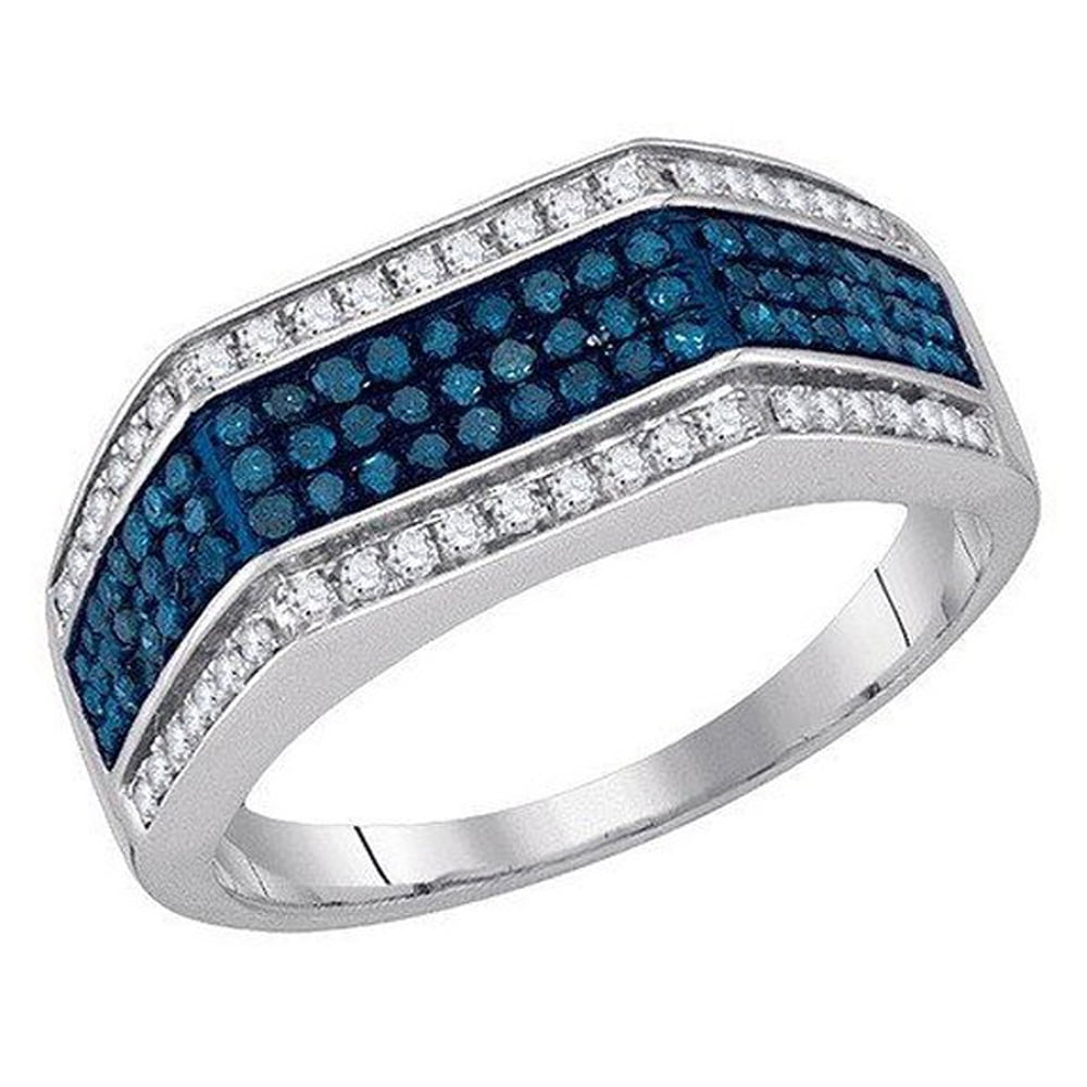 Dazzlingrock Collection 0.80 Carat (ctw) 14K White And Blue