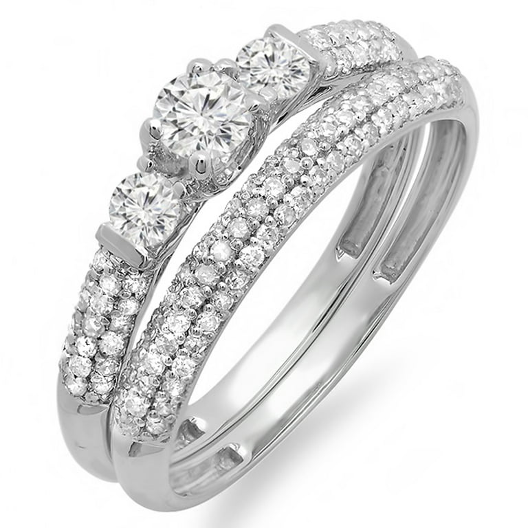 LADIES RING 0.85CT ROUND DIAMOND 10K WHITE GOLD LADIES RING 0.85CT ROUND DIAMOND 10K WHITE GOLD