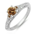 thumbnail image 1 of Dazzlingrock Collection 0.85 Carat (ctw) 14K Champagne & White Diamond Ladies Bridal Engagement Ring, White Gold, Size 4.5, 1 of 1