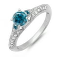 thumbnail image 1 of Dazzlingrock Collection 0.85 Carat (ctw) 14K Round Blue & White Diamond Ladies Bridal Engagement Ring, White Gold, Size 5.5, 1 of 1