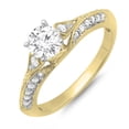 thumbnail image 1 of Dazzlingrock Collection 0.85 Carat (ctw) 14K Round Diamond Ladies Bridal Engagement Ring, Yellow Gold, Size 8.5, 1 of 1