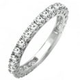 thumbnail image 1 of Dazzlingrock Collection 0.85 Carat (ctw) 18K Round White Diamond Eternity Anniversary Wedding Band, White Gold, Size 9.5, 1 of 4