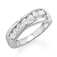 thumbnail image 1 of Dazzlingrock Collection 0.90 CT 14k Round Diamond Mens Wedding Band Ring White Gold Size 10, 1 of 1