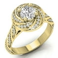 thumbnail image 1 of Dazzlingrock Collection 0.95 Carat (ctw) 14K Round Diamond Ladies Bridal Fashion Engagement Ring 1 CT, Yellow Gold, Size 6, 1 of 4