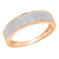 thumbnail image 1 of Dazzlingrock Collection 035 CT Round White Diamond Mens Wedding Band in 10K Rose Gold, Size 12, 1 of 5