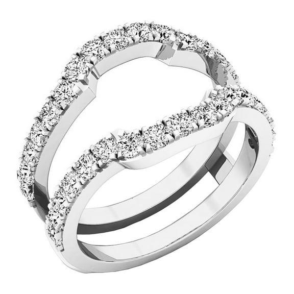 Dazzlingrock Collection 1.00 CT Round Lab Grown Diamond Ladies Wedding Ring, Sterling Silver, Size 5