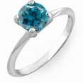 thumbnail image 1 of Dazzlingrock Collection 1.00 Carat (ctw) 14K Round Blue Diamond Bridal Engagement Solitaire Ring 1 CT, White Gold, Size 8.5, 1 of 1