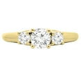 thumbnail image 1 of Dazzlingrock Collection 1.00 Carat (ctw) 14K Round Cut Diamond Ladies 3 Stone Bridal Engagement Ring 1 CT, Yellow Gold, Size 6.5, 1 of 1