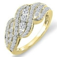 thumbnail image 1 of Dazzlingrock Collection 1.00 Carat (ctw) 14K Round Diamond Ladies Cocktail Right Hand Ring 1 CT, Yellow Gold, Size 9, 1 of 1