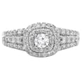 thumbnail image 1 of Dazzlingrock Collection 1.00 Carat (ctw) 14K Round Diamond Ladies Vintage Bridal Halo Engagement Ring 1 CT, White Gold, Size 5.5, 1 of 3