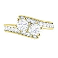 thumbnail image 1 of Dazzlingrock Collection 1.00 Carat (ctw) 14K Round Diamond Two Stone Bridal Engagement Ring 1 CT, Yellow Gold, Size 4, 1 of 4