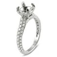thumbnail image 1 of Dazzlingrock Collection 1.05 Carat (Ctw) 18k Round Diamond Semi Mount Round Diamond Engagement Ring (No Center Stone), White Gold, Size 5.5, 1 of 1