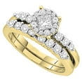 thumbnail image 1 of Dazzlingrock Collection 1.05 Carat (ctw) 14K Round & Princess White Diamond Engagement Ring Set 1 CT (Sise 6), Yellow Gold, 1 of 1