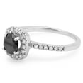 thumbnail image 1 of Dazzlingrock Collection 1.15 Carat (ctw) 14K Round Black and White Diamond Bridal Engagement Ring, White Gold, Size 7.5, 1 of 3