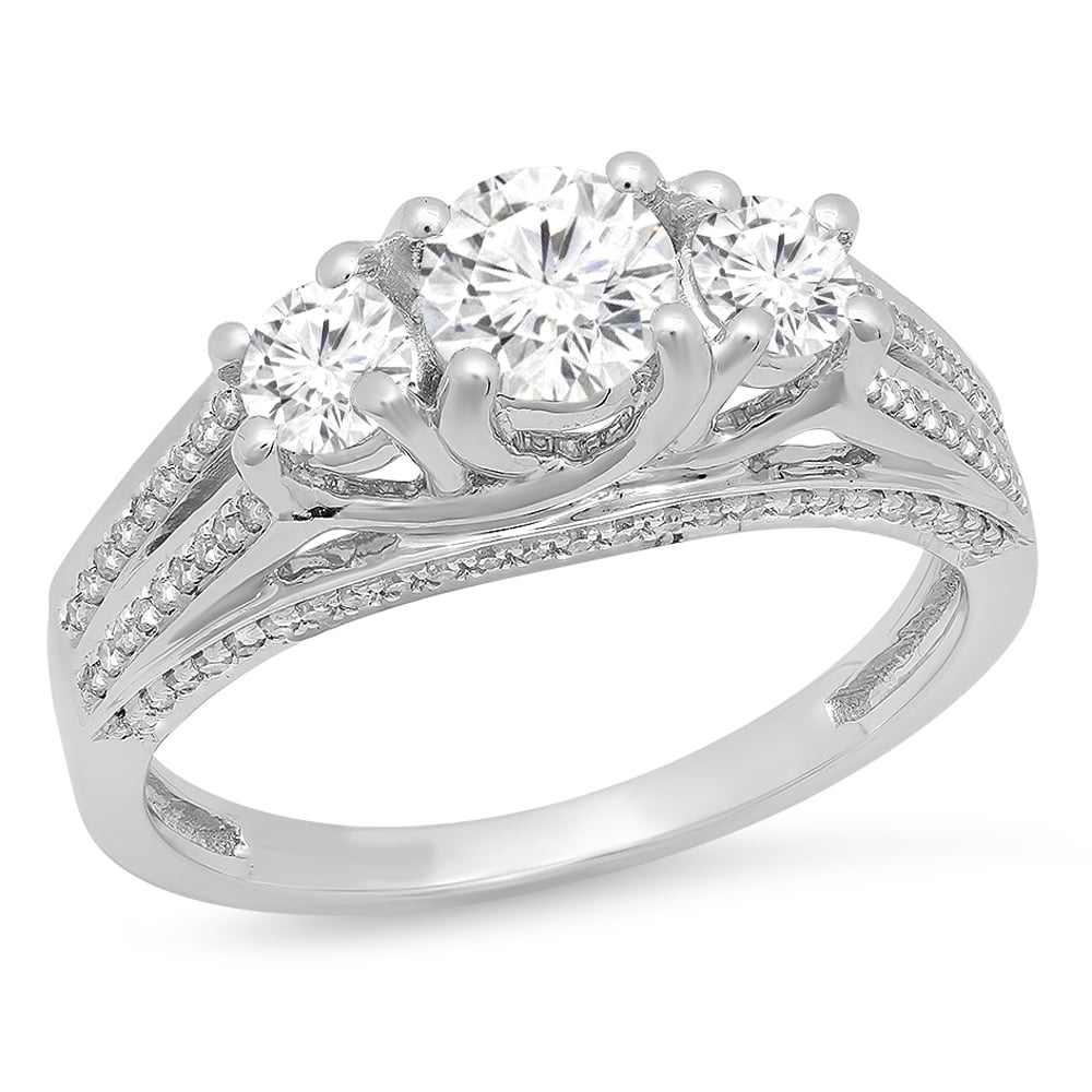 14K Rose Gold Complete Bridal Diamond Ring (7/8 Ct. Tw.) - International Gems